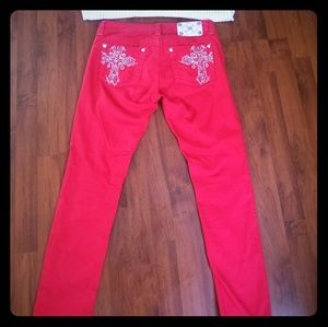 Red jeans
